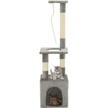 Škrabadlo pro kočky se sisalovými sloupky 109 cm šedé - 8718475600022