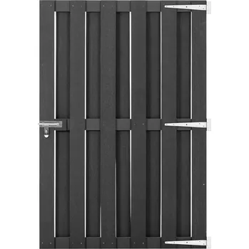 branka Zahradní branka WPC 100 x 150 cm šedá - 8719883829395