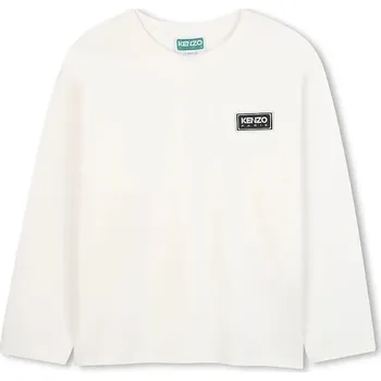 Chlapecké tričko Dětské bavlněné tričko s dlouhým rukávem Kenzo Kids K61496.114.150 bílá 00X, vel. 150