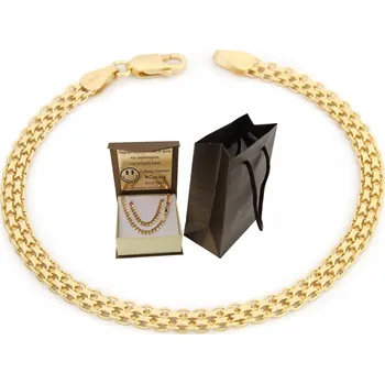 Náramek ZLATÝ PLNÝ DÁMSKÝ NÁRAMEK BISMARK MODULÁRNÍ RYZOST 925 585 + GRAVÍROVÁNÍ DÁREK