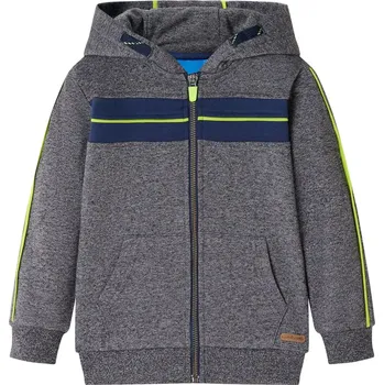 Chlapecké tričko Dětská mikina s kapucí na zip šedá melanž 92 - 8721012028456