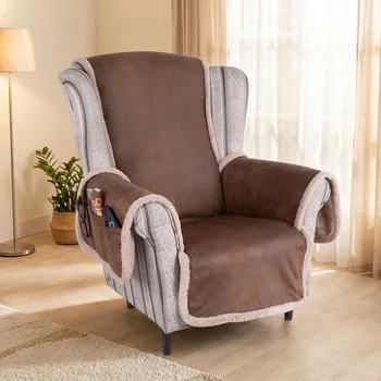 Přehoz na lůžko decoDoma Luxusní přehozy s BERÁNKEM křeslo - sedák 57 cm