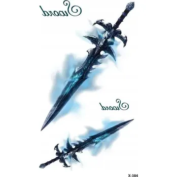 Odstranitelné tetování Dočasné tetování TATTOO 3D 10,5×6 dva meče (Dva meče)