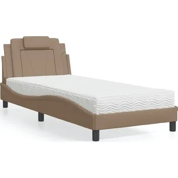 Postel Postel Viana s matrací cappuccino 90 x 190 cm umělá kůže - 8721012352483