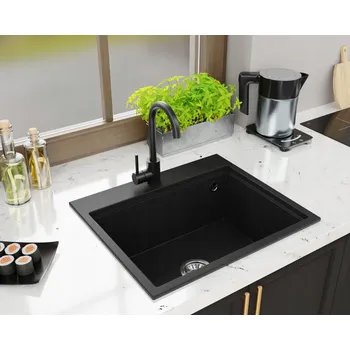 Granitový dřez Jednodřez Lavello granit černý