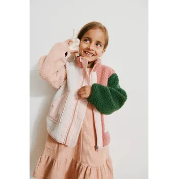 Dětská bunda Liewood Noam Pile Jacket LW20017.PPY2 růžová 38X, vel. 98