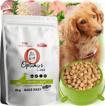 Krmivo pro psa Krmivo Optimus Canis Premium Dospělí psi malých plemen KACHNA S RÝŽÍ 4 kg