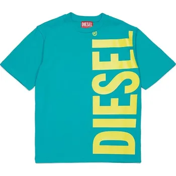 Dětské bavlněné tričko Diesel MTOMS OVER T-SHIRTS J02737.00YI9 tyrkysová 60X, vel. 120