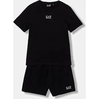 Dětská bavlněná souprava EA7 Emporio Armani 7B000294.AF10378 černá 99X, vel. 152