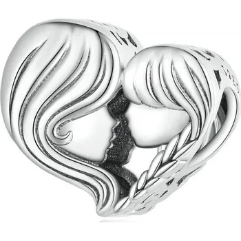 Přívěsek Přívěsek STŘÍBRO 925 Charms Korálek Matka Dcera Srdce