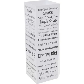 Stojan na deštník Bílý hranatý stojan na deštníky a vycházkové hole 48,5 cm - 8718475954705