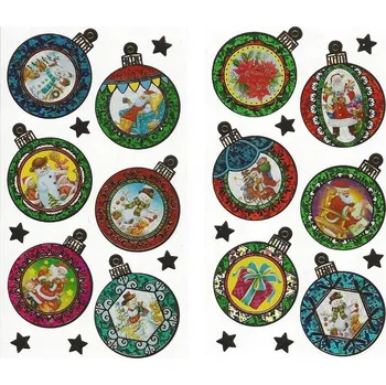 samolepka Samolepky na fólii Vánoční koule CLX17 BREWIS