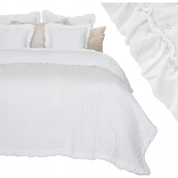 Přehoz na lůžko Přehoz na postel Łóżkoholicy polyester 170 cm x 210 cm bílý