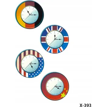 Odstranitelné tetování Dočasné tetování TATTOO 3D 10,5×6 vlajka hodiny světa