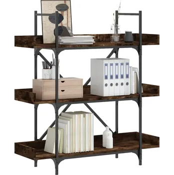 Knihovna Knihovna se 3 policemi kouřový dub 100 x 33 x 108,5 cm kompozit - 8721012194717