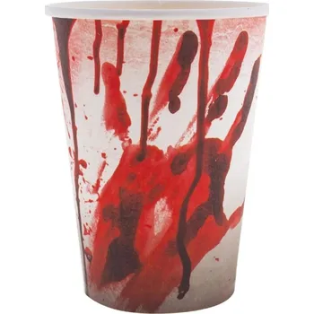 Party dekorace Papírové kelímky krvavé šmouhy 8ks