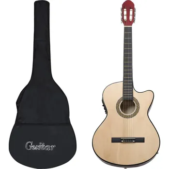 Klasická kytara 12dílný set folková kytara s ekvalizérem a 6 strunami - 8719883885537