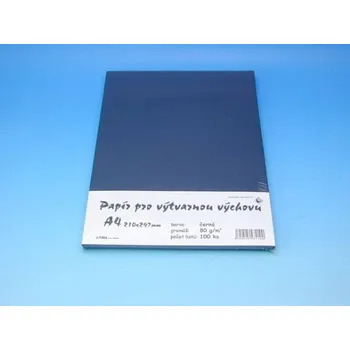 Barevný papír Papír A4 černý EKO