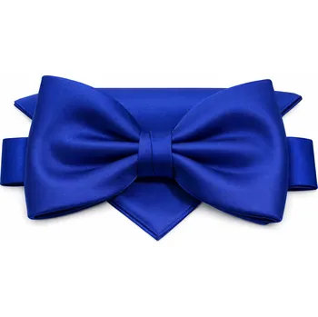 Motýlek Motýlek Brinkleys Classic s kapesníčkem - královská modrá