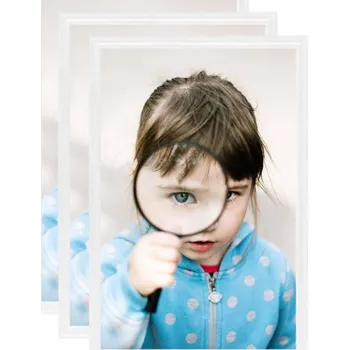 Rám na obraz Fotorámečky koláž 3 ks na stůl bílé 21x29,7 cm MDF - 8720286489871