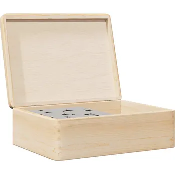 Úložný box Dřevěná box s víkem 40x30x13 cm masivní borové dřevo - 8721158359797
