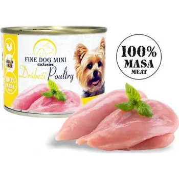 Krmivo pro psa Fine Dog MINI Exclusive drůbeží 100% masa 200 g
