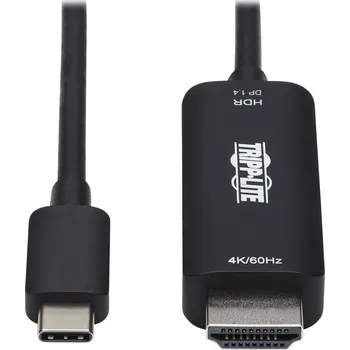 Počítačové příslušenství Aktivní adaptér kabel USB-C na HDMI série Tripp Lite (M/M), 4K 60 Hz, HDR, HDCP 2.2, DP 1.4 Alt Mode, černý, 3 ft. (0,9 m)