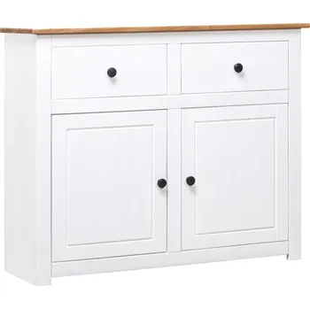 Příborník do zásuvky Příborník bílý 93 x 40 x 80 cm borovice řada Panama - 8719883682686