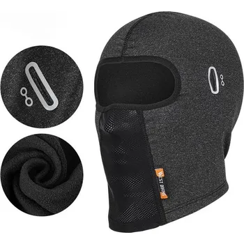 Pokrývka hlavy WEST BIKING Zimní kukla s otvorem na brýle ŠEDÁ