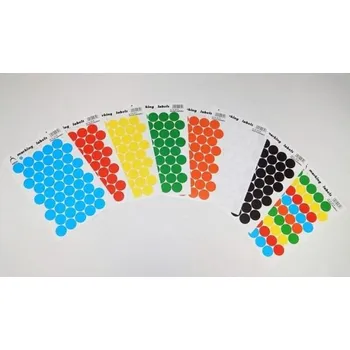 samolepka Samolepky kolečka 17mm - 8 barev / 231
