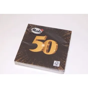Papírový kapesník Ubrousky MAKI L (20ks) padesáté narozeniny /SL_OG_055301/