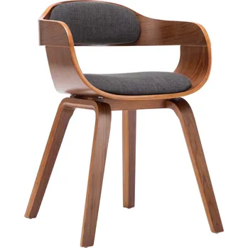 Příborník do zásuvky Jídelní židle tmavě šedá textil a ohýbané dřevo - 8719883666396