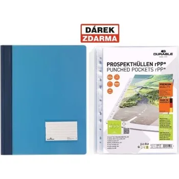 Rychlovazač Duralux A4+, průsvitný, sv. modrý, 25 ks - Akce