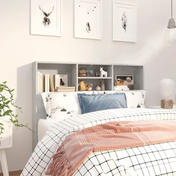 Čelo postele s úložným prostorem betonově šedé 120x19x103,5 cm - 8720286966518