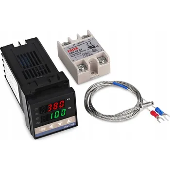 Regulátor teploty REX-C100 reléový výstup + termočlánek K 0-800 °C