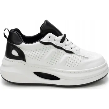 Dámské tenisky Dámské Tenisky Kožené Velmi Pohodlné Módní Botasky Bílé 37