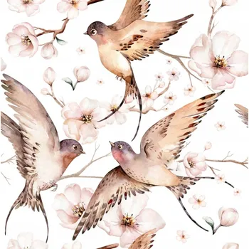 VODĚODOLNÁ látka oxford, vzor VLAŠTOVKY