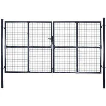 branka Pletivá zahradní branka pozinkovaná ocel 306 x 200 cm šedá - 8718475624042