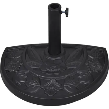 Stojan na slunečník Stojan pro půlkruhové slunečníky - polyresin - černý - 8718475850335