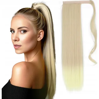Příčesek Připínací culík rovné vlasy #T24/613 ombre blond PŘÍČESEK culík 60 cm 140 g