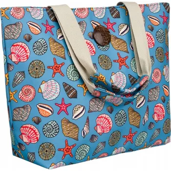 Kabelka Velká dámská shopper kabelka taška na jaro-léto Barva: vícebarevný || tmavě modrá