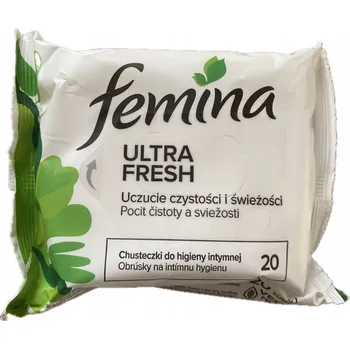 Intimní hygienický prostředek Vlhčené ubrousky pro intimní hygienu Femina ULTRA FRESH 20 ks