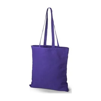Bavlněná taška 16l FIALOVÁ dlouhé ručky