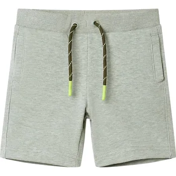 Dětské kraťasy se šňůrkou světle khaki melanž 92 - 8721012012707