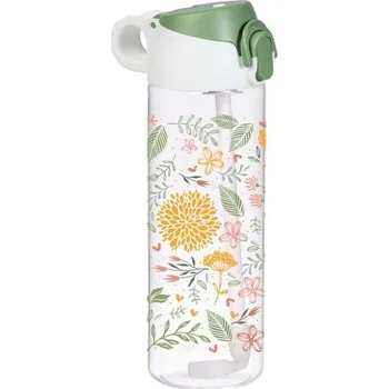 Láhev TORO LÁHEV NA VODU DEKOR BOTANICA S BRČKEM 750 ML,PLAST