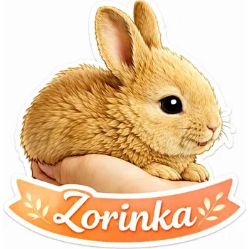 Žertovný předmět Zvířátka králík - A6 ( 10x8 cm) / samolepka klasik