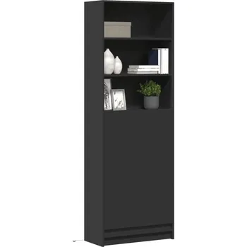 Příborník do zásuvky Skříň highboard s LED černá 69 x 32,5 x 200 cm kompozitní dřevo - 8721158342515