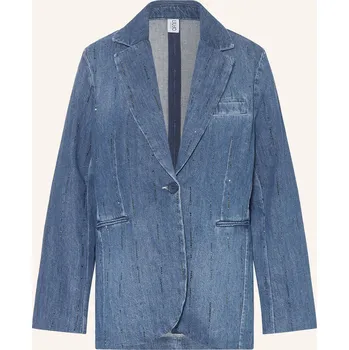 Dámské sako Liu Jo Dámské Džínové Sako S Ozdobnými Kameny, modrá, 34