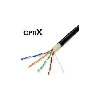 Síťový kabel Opticord OPTIX UTP kabel OPTIX (drát) Cat5e Outdoor černý -40 - 70°C, bal.305m Double Jacket + Doprava ZDARMA