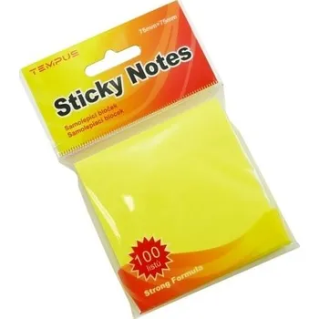 Samolepící bloček Bloček samol.neon 75 x 75 závěs žlutý